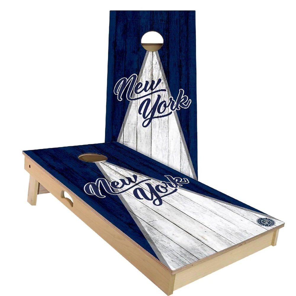 Skip's Garage New York Triangle #4 Themed Cornhole Set - Backyard 2x4 (Corn Bags) - NO Accessories