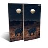 Elephant Under The Stars Cornhole Set - Premium 2x4 (Corn Bags) - Include Hole + Edge Lights view 1
