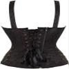 Steampunk Corset Tops for Women Bustier with Straps Pirate Costume Gothic Ladies Basques Black S view 3