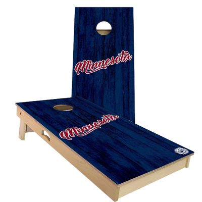 Skip's Garage Minnesota Vintage Themed Cornhole Set - Backyard 2x4 (Weather Bags) - NO Accessories