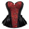 Jutrisujo Corset Top Women Outfit Lingerie Lace up Plus Size Gothic Ladies Basques Halloween Red L view 1