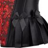 Jutrisujo Corset Top Women Outfit Lingerie Lace up Plus Size Gothic Ladies Basques Halloween Red L view 3