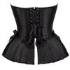 Jutrisujo Corset Top Women Outfit Lingerie Lace up Plus Size Gothic Ladies Basques Halloween Red L view 4