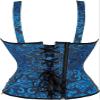 Steampunk Corset Tops for Women Bustier with Straps Pirate Costume Gothic Ladies Basques Halloween Blau XS view 3