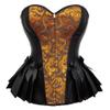 Jutrisujo Corset Top Women Outfit Lingerie Lace up Plus Size Gothic Ladies Basques Halloween Yellow L view 1