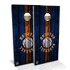 Skip's Garage Houston Themed Cornhole Set - All-Weather 2x4 (Weather Bags) - Include Case + Edge Lights view 1