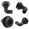 Acouto 90-Degree Thru Hull Fitting, Marine Thru Hull Connector Leakproof Ergonomic Rugged 90 Thru Hull Fitting Boat Drain Plug for Yacht Boats (Black) view 4