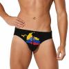 Flag Map of Colombia Men's Low Rise Briefs Stretch Underwear Comfortable Underpants view 1