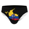 Flag Map of Colombia Men's Low Rise Briefs Stretch Underwear Comfortable Underpants view 2