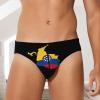 Flag Map of Colombia Men's Low Rise Briefs Stretch Underwear Comfortable Underpants view 3