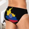 Flag Map of Colombia Men's Low Rise Briefs Stretch Underwear Comfortable Underpants view 4