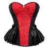 Jutrisujo Corset Top Women Outfit Lingerie Lace up Plus Size Gothic Ladies Basques Halloween Red L view 1