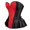 Jutrisujo Corset Top Women Outfit Lingerie Lace up Plus Size Gothic Ladies Basques Halloween Red L view 3
