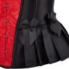 Jutrisujo Corset Top Women Outfit Lingerie Lace up Plus Size Gothic Ladies Basques Halloween Red L view 4