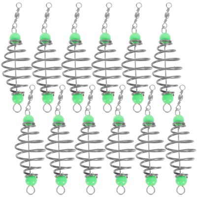 NAMOARLY 12pcs Fishing Lure Cage Fishing Spring Cage Outdoor Bait Tool and Lightweight Design for Enthusiasts for Bait Storage and Easy Use