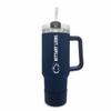 Campus Colors College & University 40 oz Travel Tumbler With Handle - Dual Option Lid With Straw - Vacuum Insulated Stainless Steel (Penn State Nittany Lions - Navy) view 1