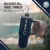 Campus Colors College & University 40 oz Travel Tumbler With Handle - Dual Option Lid With Straw - Vacuum Insulated Stainless Steel (Penn State Nittany Lions - Navy) view 2