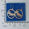 Gold Tone name 'Peggy' Pierced Earrings Or Clip Adorable Statement Jewelry Earrings for Women AG5416 view 2