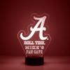 Custom University of Alabama Crimson Tide Big A LED Sign Night Light Lamp with Remote and Personalized Name or Image, Officially Licensed from the CLC by Mirror Magic Gifts, Made in the USA view 2