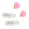 Big Button Clip On Earrings Large Plastic Pink Gumball Made In Czech 3/4' Adorable Statement Jewelry Earrings for Women AG4166 view 2