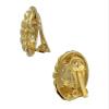 Large Gold Tone Round Basket Weave Textured Clip On Earrings 1/2' Vintage Adorable Statement Jewelry Earrings for Women AG4717 view 3