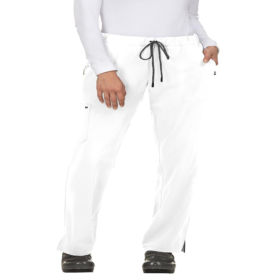 KOI Next Gen Everyday Hero Women's 5-Pocket Cargo Scrub Pants White 4X-Large Tall