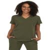 KOI Next Gen 1010 Women's Ready to Work Scrub Top Olive Green 5XL view 3