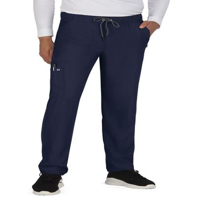 KOI Next Gen Make It Happen Men's 6-Pocket Scrub Pants Navy Small Short