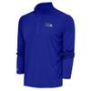 Antigua Men's Royal Seattle Seahawks Throwback Logo Generation Quarter-Zip Pullover Top view 1