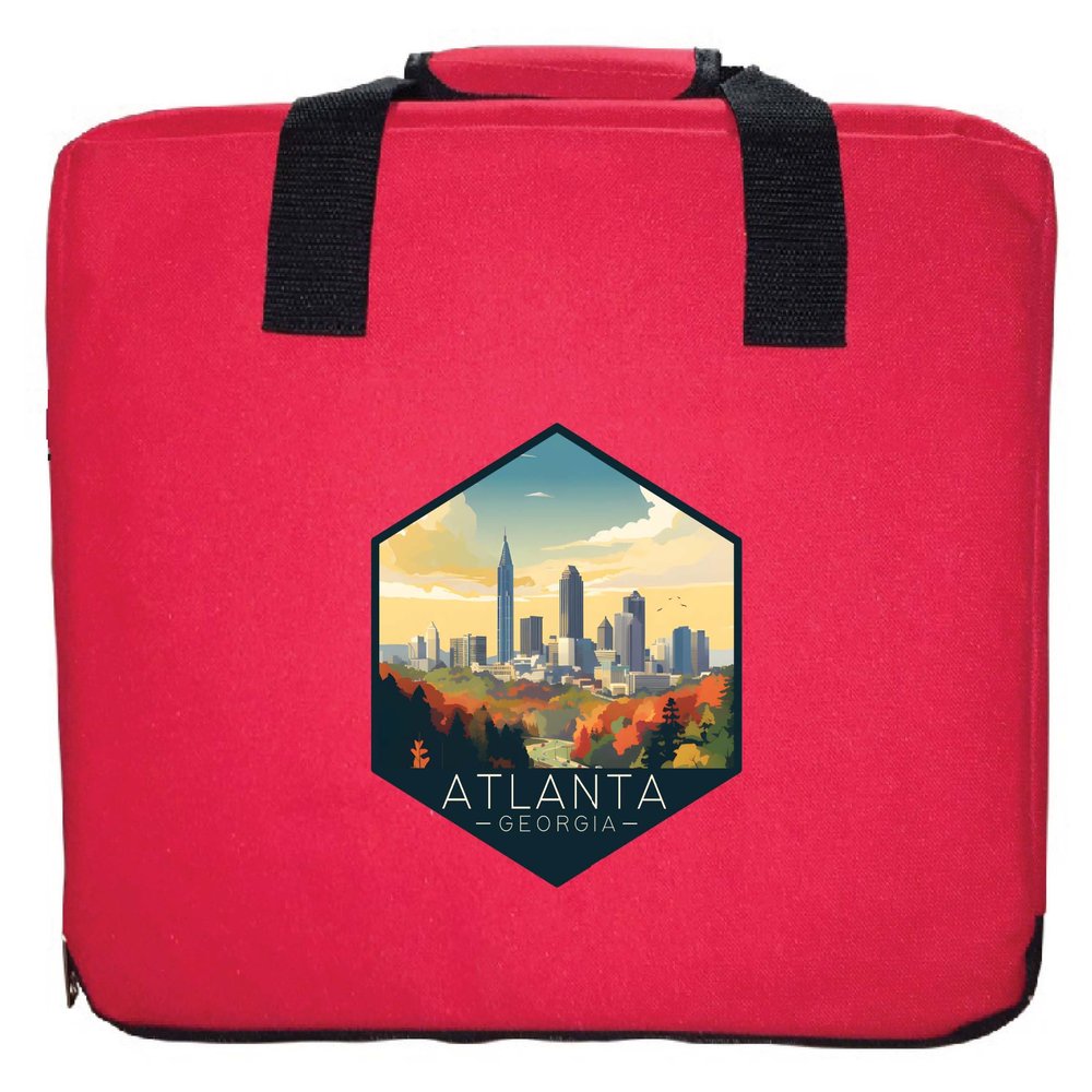 R and R Imports Atlanta Georgia Design A Souvenir Destination Seat Cushion Red