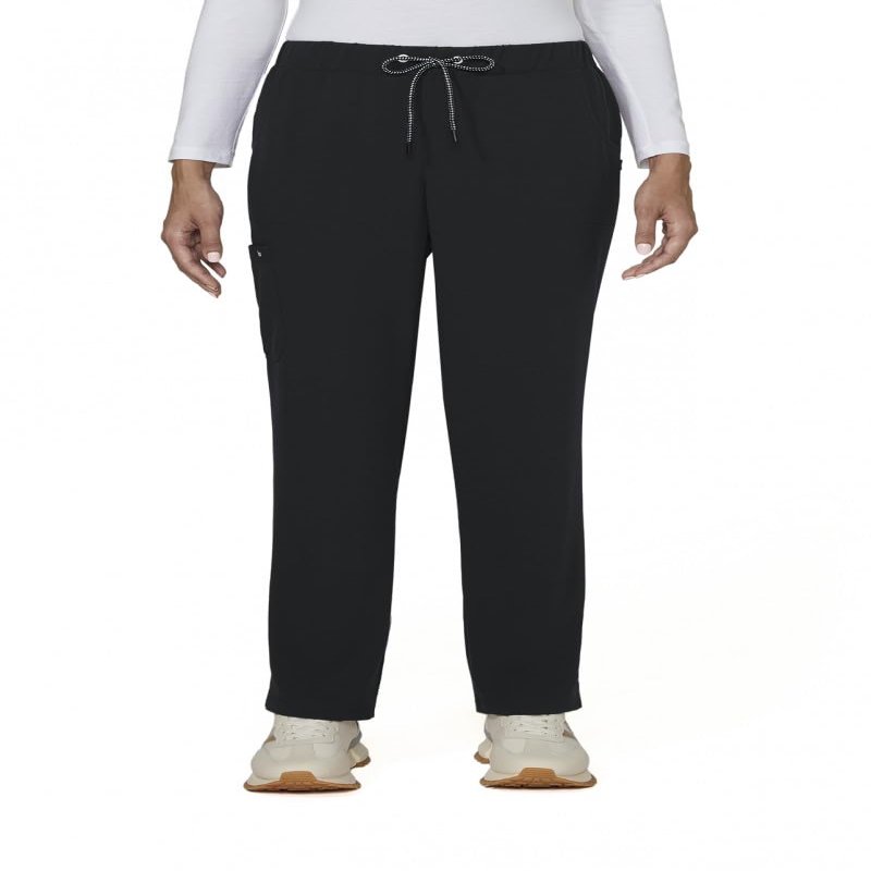 KOI Next Gen Everyday Hero Women's 5-Pocket Cargo Scrub Pants Black 4X-Large Tall