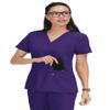 KOI Next Gen Hustle and Heart Women's 3-Pocket Stretch Scrub Top Grape Medium view 1