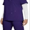 KOI Next Gen Hustle and Heart Women's 3-Pocket Stretch Scrub Top Grape Medium view 4