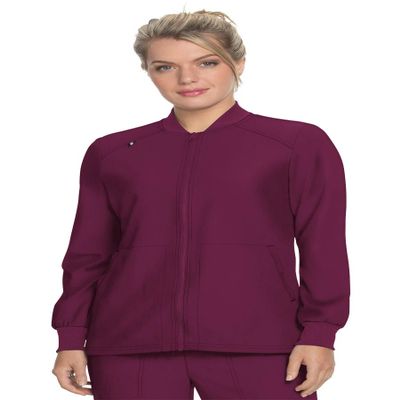 KOI Next Gen Always in Motion Women's Stretch Jacket Wine 3X-Large