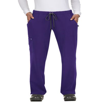 KOI Next Gen Everyday Hero Women's 5-Pocket Cargo Scrub Pants Grape XX-Small