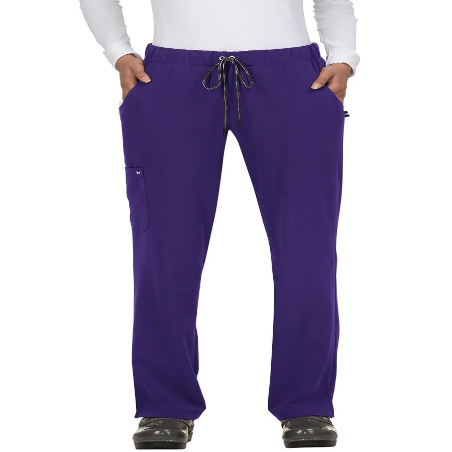 KOI Next Gen Everyday Hero Women's 5-Pocket Cargo Scrub Pants Grape XX-Small