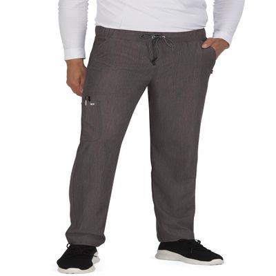 KOI Next Gen Make It Happen Men's 6-Pocket Scrub Pants Heather Grey Medium Tall