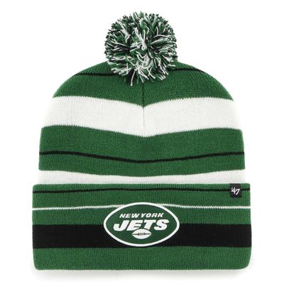47 Men's Green New York Jets Powerline Cuffed Knit Hat with Pom