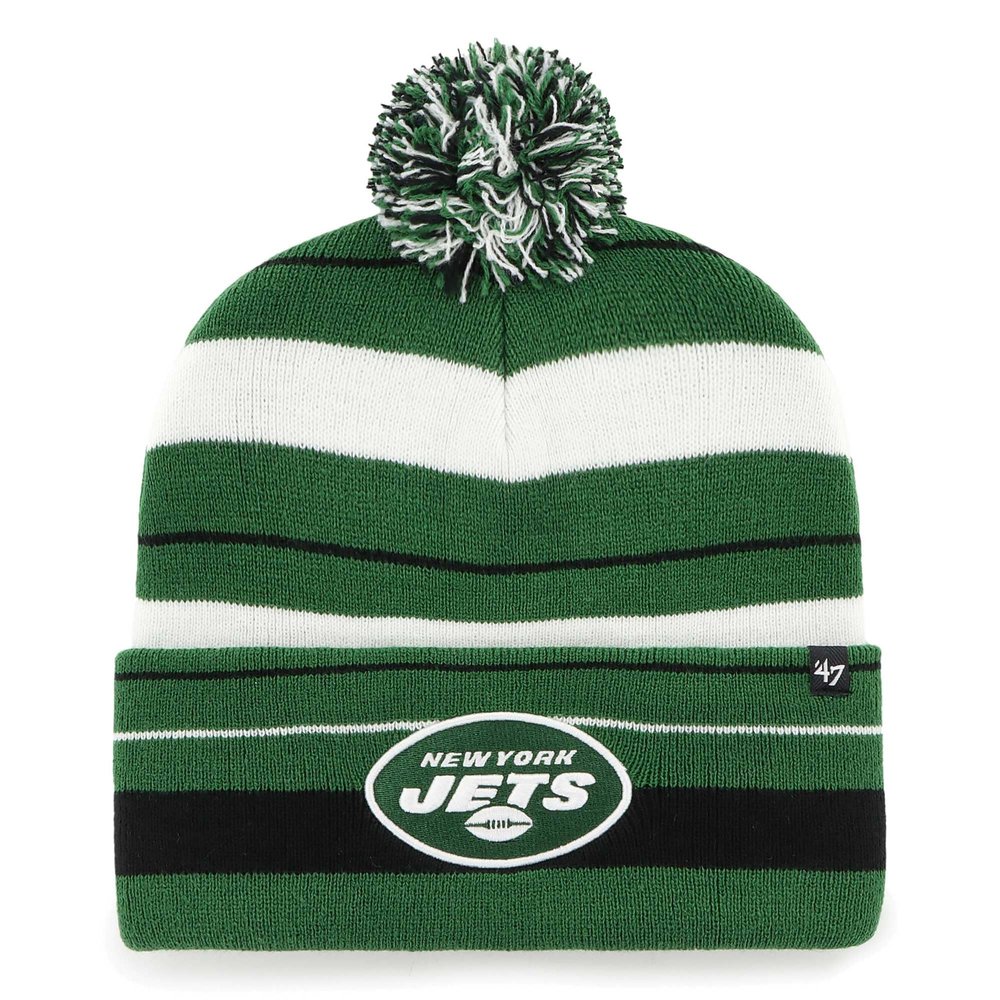 47 Men's Green New York Jets Powerline Cuffed Knit Hat with Pom