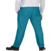 KOI Next Gen Make It Happen Men's 6-Pocket Scrub Pants Teal Medium Tall view 2