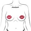 PASTEASE Valentines Pasties - Nipple Covers Lingerie, Raves, & Festivals | Halloween Accessory | Latex Free & Made in USA (Sparkly Red Kissing Puckered Lips) view 3