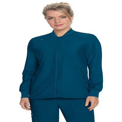 KOI Next Gen Always in Motion Women's Stretch Jacket Caribbean Blue Medium