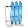 MyGift 4-Ft Tall Freestanding Vertical Surfboard and Snowboard Rack, Beach House Style Weathered White Wood Wakeboard SUP Paddleboard Storage Stand - Holds up to 4 Boards view 1