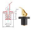 Cryfokt Boat Brass Drain Plug, Easy to Use Drain Plug, Strong Sealing, AntiAging for Marine (5/8 Inch/Diameter: 15.7 mm), Cryfoktyg2zomhep8-11 view 3