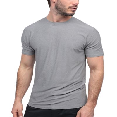 INTO THE AM Athletic Workout Shirts for Men Fitted Gym Sports Running Fitness Dry Fit Plain Tees (Grey, 3X-Large)