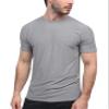 INTO THE AM Athletic Workout Shirts for Men Fitted Gym Sports Running Fitness Dry Fit Plain Tees (Grey, 3X-Large) view 1