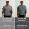 INTO THE AM Athletic Workout Shirts for Men Fitted Gym Sports Running Fitness Dry Fit Plain Tees (Grey, 3X-Large) view 4