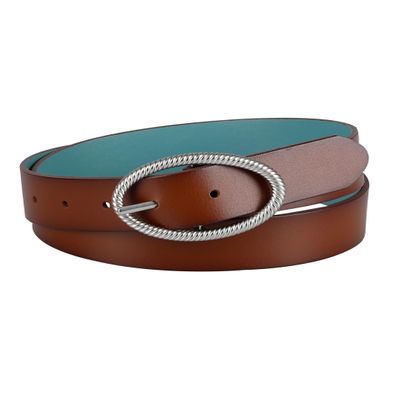 1.25" TWISTED CENTERBAR REVERSIBLE LEATHER BELT