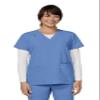 KOI Next Gen Hustle and Heart Women's 3-Pocket Stretch Scrub Top True Ceil Medium view 1