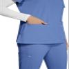 KOI Next Gen Hustle and Heart Women's 3-Pocket Stretch Scrub Top True Ceil Medium view 3